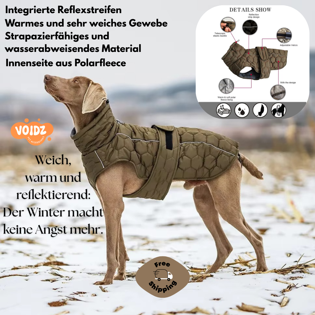 Reflektierende Winterjacke für Hunde – Komfort, Wärme und Sicherheit!