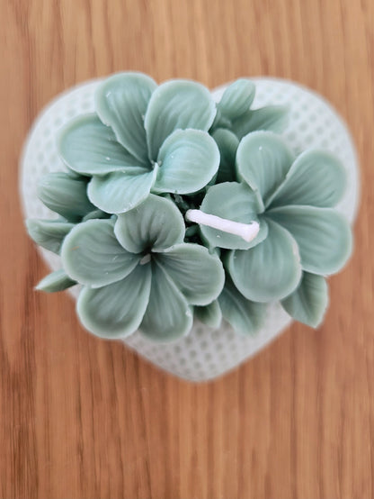 Cuore di Ortensia by Lumia Atelier - Candele artigianali 100% Made in Italy, realizzate a mano con cera di soia naturale