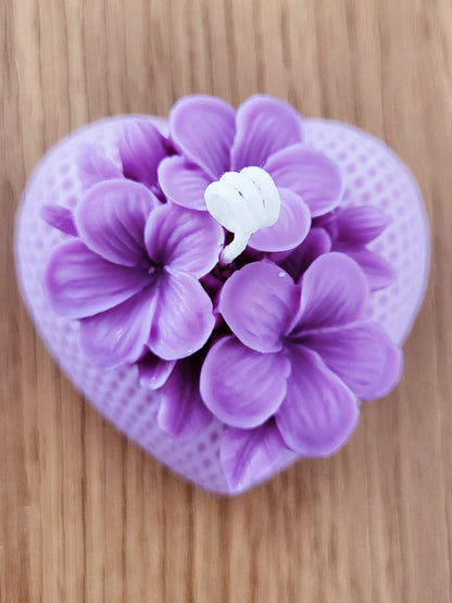 Cuore di Ortensia by Lumia Atelier - Candele artigianali 100% Made in Italy, realizzate a mano con cera di soia naturale