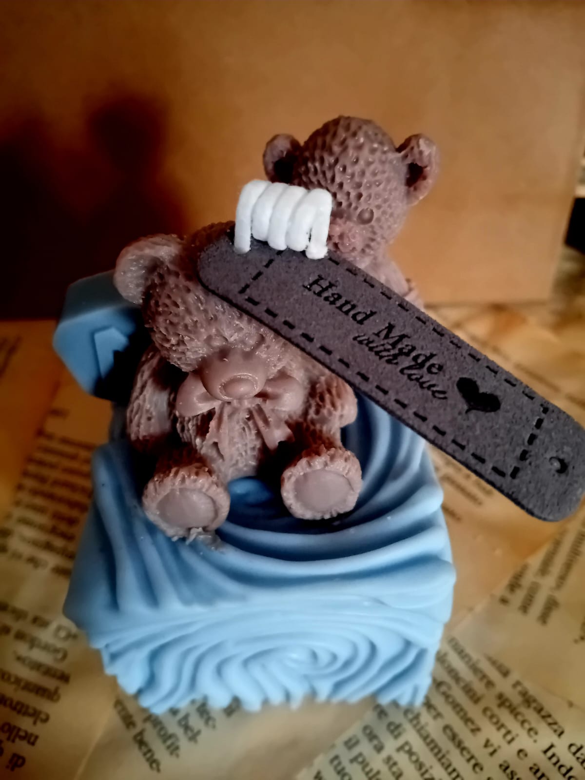 My Teddy Bear by Lumia Atelier - Candele artigianali 100% Made in Italy, realizzate a mano con cera di soia naturale