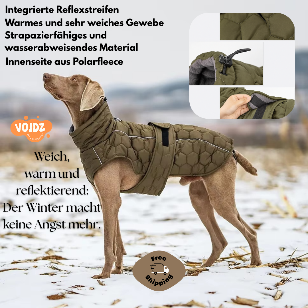 Reflektierende Winterjacke für Hunde – Komfort, Wärme und Sicherheit!