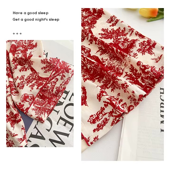 Pigiama da donna in raso stampato in due varianti di colore - € 49,99